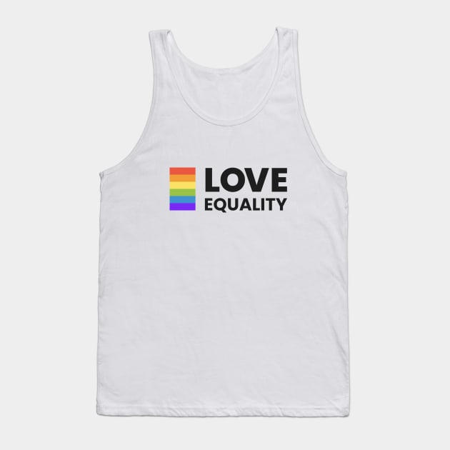 Love Equality Pride Rainbow Graphic Tank Top by la'lunadraw